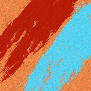 red, blue, and orange abstract painting thumbnail