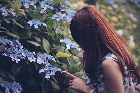 woman picking up flowers during daylight thumbnail