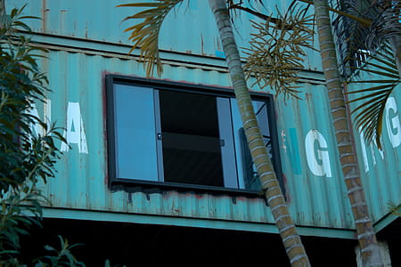Green Intermodal Container With Window thumbnail