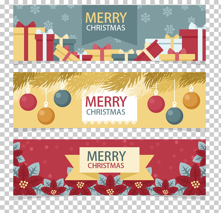 Christmas Holiday Euclidean Wish Three Holiday Banners Png