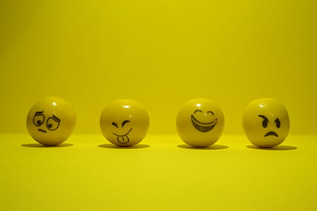 four yellow Emoji-themed decors thumbnail