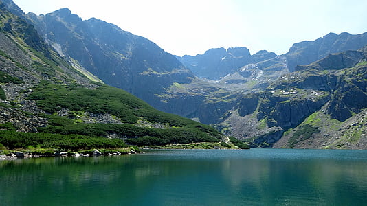 green mountains and body of water at daytime thumbnail