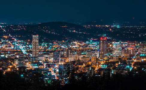 City Lit Up at Night thumbnail
