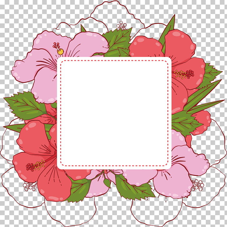 Flower Adobe Illustrator Pink Summer Flower Banner Box Floral