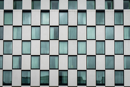 close view of white and teal panels thumbnail