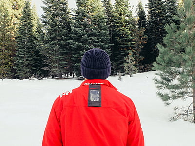 person standing near tree thumbnail