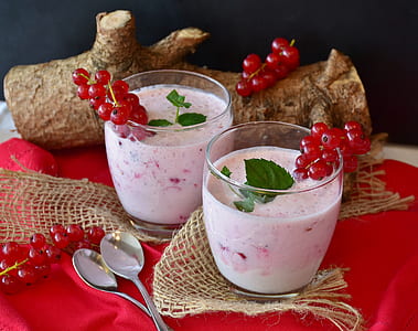 food photography of two berry shakes thumbnail