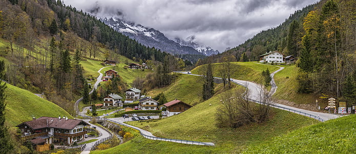 landscape photograph of town in valley thumbnail