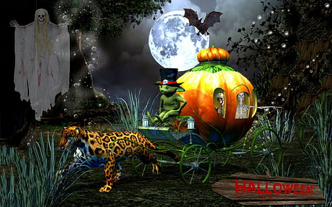 Jack-O-Lantern carriage illustration thumbnail