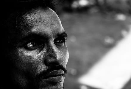 grayscale photography of man thumbnail