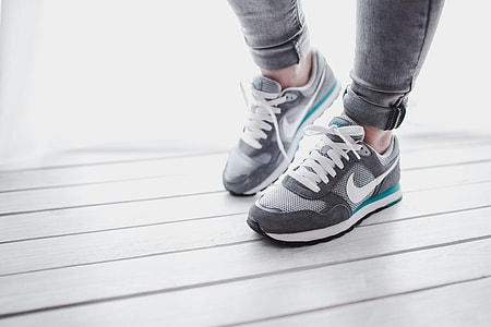 Grey sport shoes thumbnail