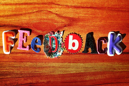 Feed Back text decor on tabletop thumbnail