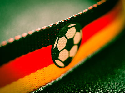 selective focus photography of Germany soccer team logo thumbnail