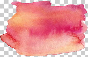 Watercolor painting Drawing Brush, Pink watercolor effect, orange and red abstract painting PNG clipart