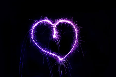 heart-shape purple steel wool photography thumbnail