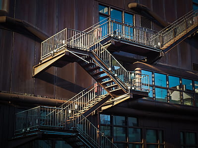 Low Angle View of Spiral Stairs thumbnail