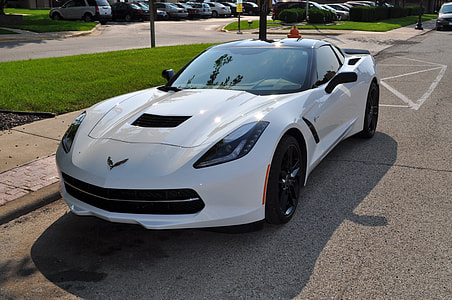 white Corvette sports car thumbnail