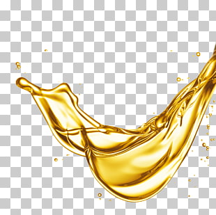 Car Lubricant Motor oil Lubrication, Gold drops splash, flowing gold liquid PNG clipart