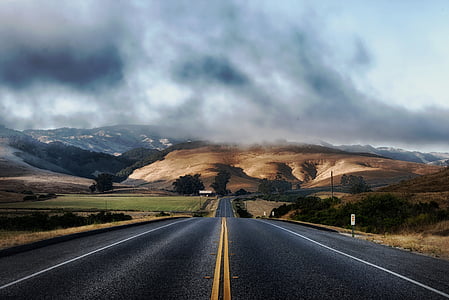 dark clouds over road thumbnail