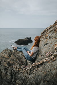 woman sitting on rack thumbnail