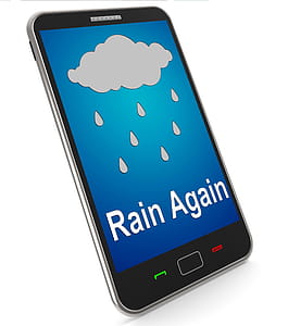 Rain Again On Mobile Showing Wet Miserable Weather thumbnail