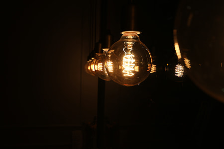 lighted light bulbs during nighttime thumbnail