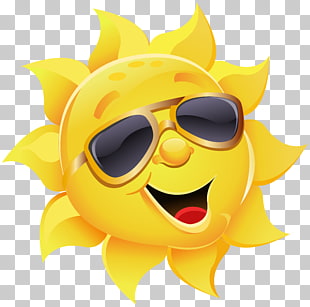 Aviator sunglasses Stock illustration , Sun with Sunglasses , sun wearing sunglasses PNG clipart