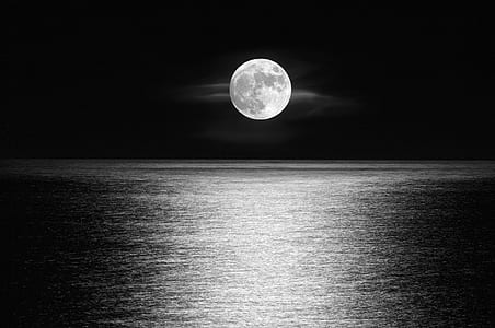 body of water under full moon during nighttime thumbnail