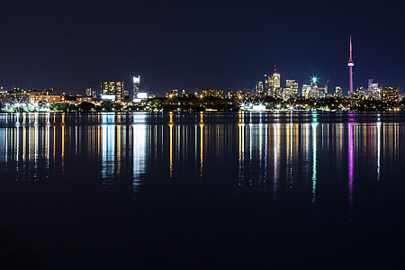 reflecting photography of cityscape thumbnail