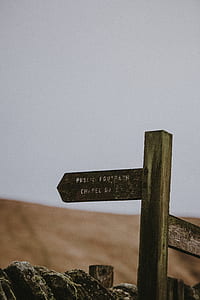 brown wooden road signage thumbnail