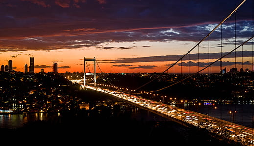 skyline photography of bridge thumbnail