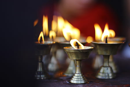 shallow focus photography of candles thumbnail