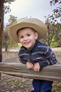 boy wearing brown cowboy hat thumbnail
