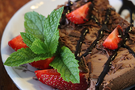 strawberry cake on white plate thumbnail
