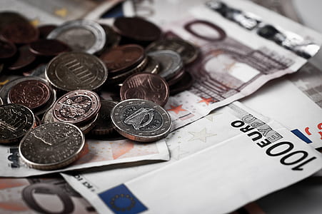 Euro banknote and coin collection thumbnail