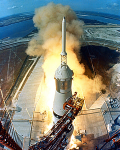 aerial photography of rocket launch during daytime thumbnail
