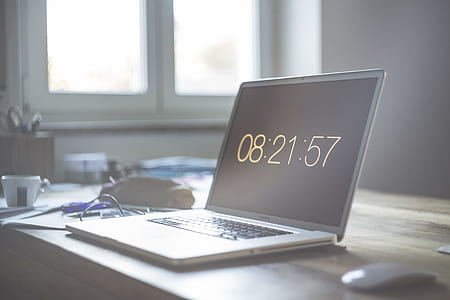 black laptop computer at 08:21:57 thumbnail