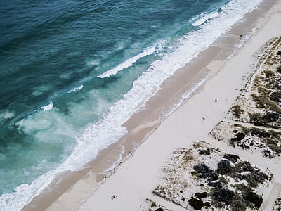 top view photo of seashore thumbnail
