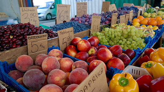 apples beside grapes thumbnail