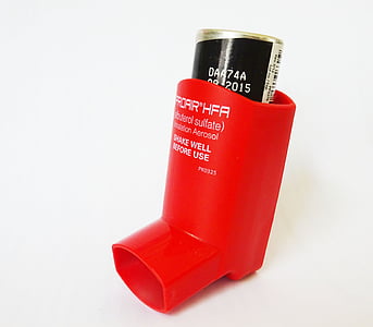 red and white respirator on white surface thumbnail