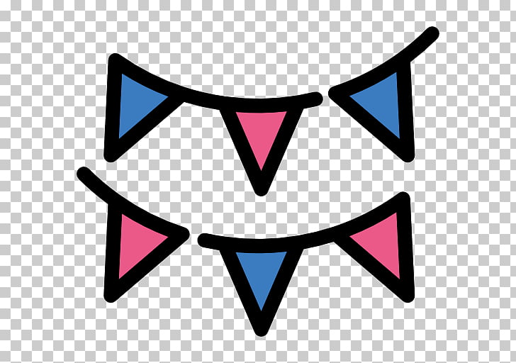 Party Garland Birthday Icon Small Flag Banner Element Festival
