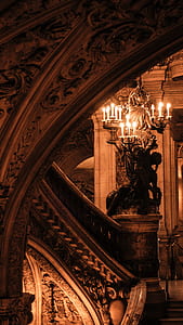 white uplight chandelier on statuette thumbnail