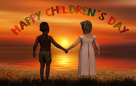 boy and girl holding hand each other illustration thumbnail