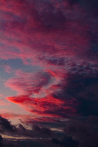 red and gray sky during red hour thumbnail
