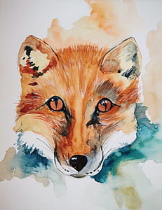 brown fox painting thumbnail