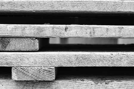 grayscale photo of wooden pallet thumbnail