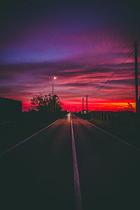 Photography of Road at Nighttime thumbnail