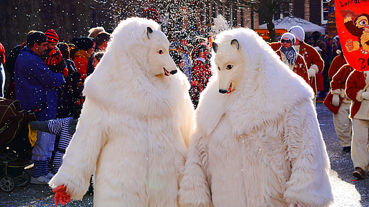 two person wearing  snow wolf costume thumbnail