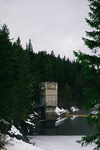gray concrete building on body of water during daytime thumbnail