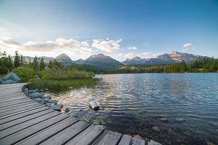 Evening Lake Side in High Tatras Mountains thumbnail